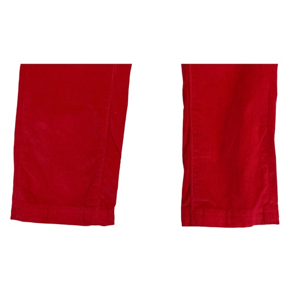 Club Monaco Ella Slim Straight Red Corduroy Jeans Low Rise 80’s - Picture 2 of 8